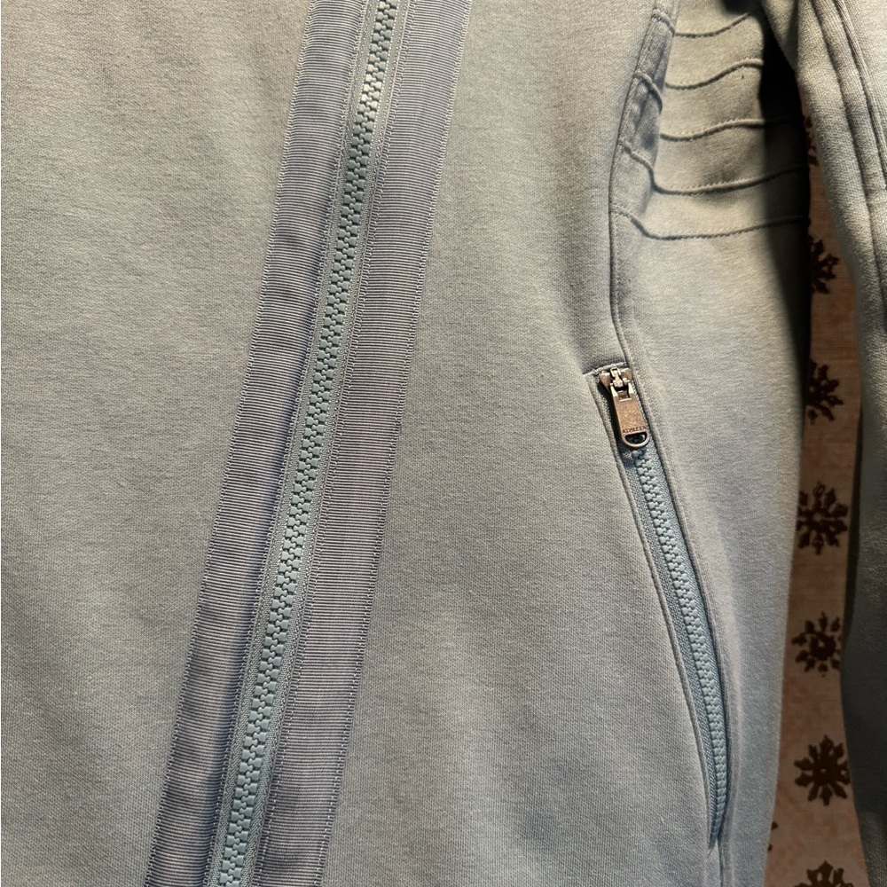 Athleta Moto-style Green Fog Zippered Jacket - Size M - Picture 6 of 7